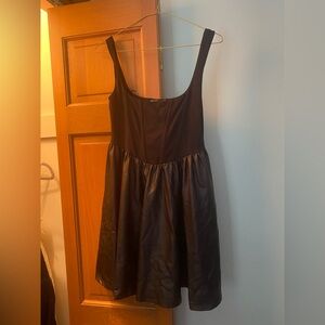 ASOS Designs Black Faux Leather Mini Dress